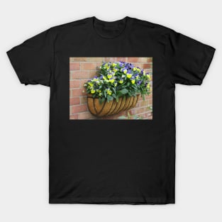 Basket of pansies T-Shirt